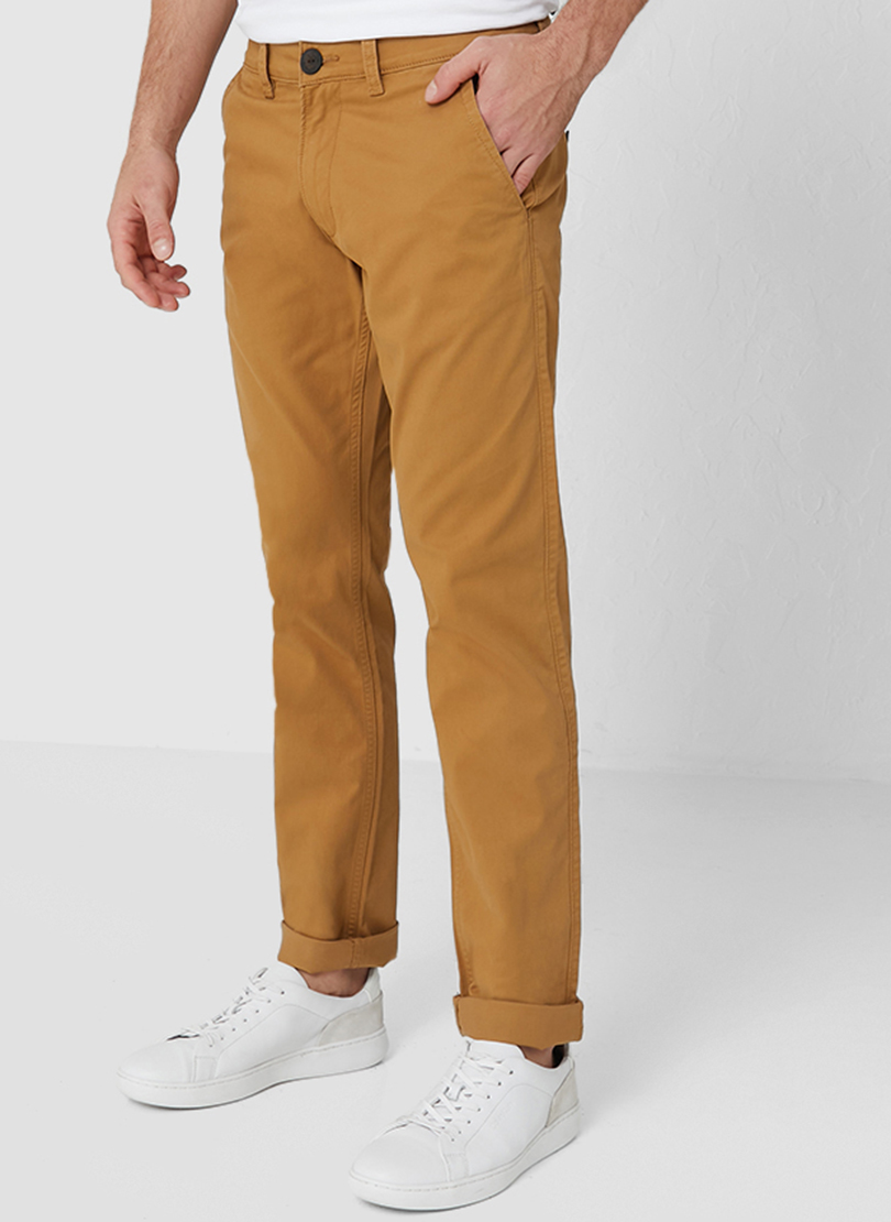 Slim Fit Slant Pocket Casual Pant