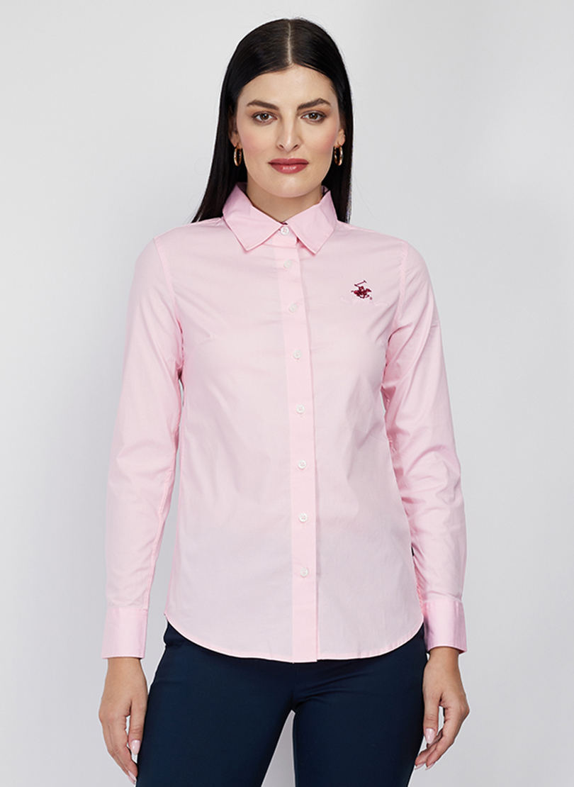 Logo Embroidered Long Sleeves Shirt