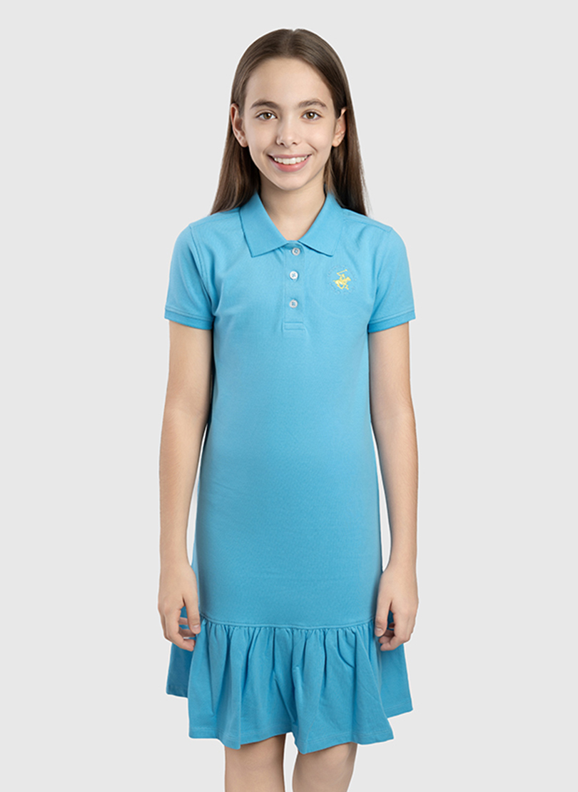 Logo Embroidered Short Sleeves T-Shirt Dress