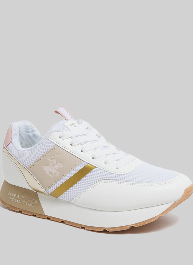 Color Block Lace-Up Sneakers 