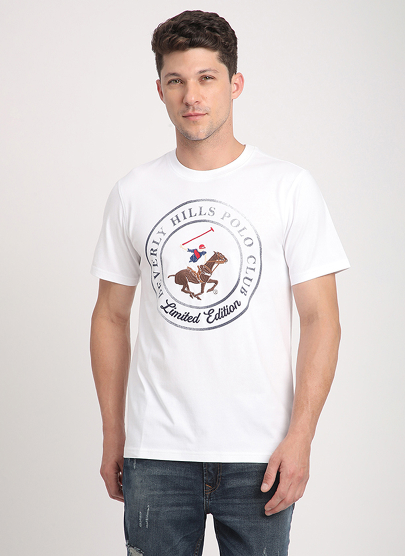 Logo Embroidered Crew Neck T-Shirt