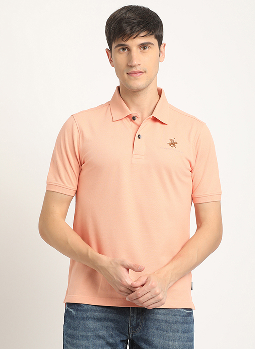Logo Embroidered Pique Polo T-Shirt