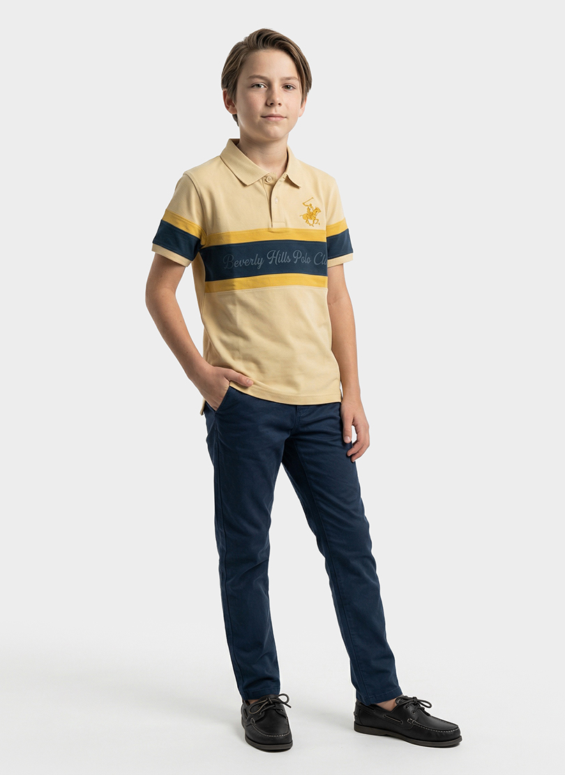 Logo Printed Short Sleeves Polo T-Shirt