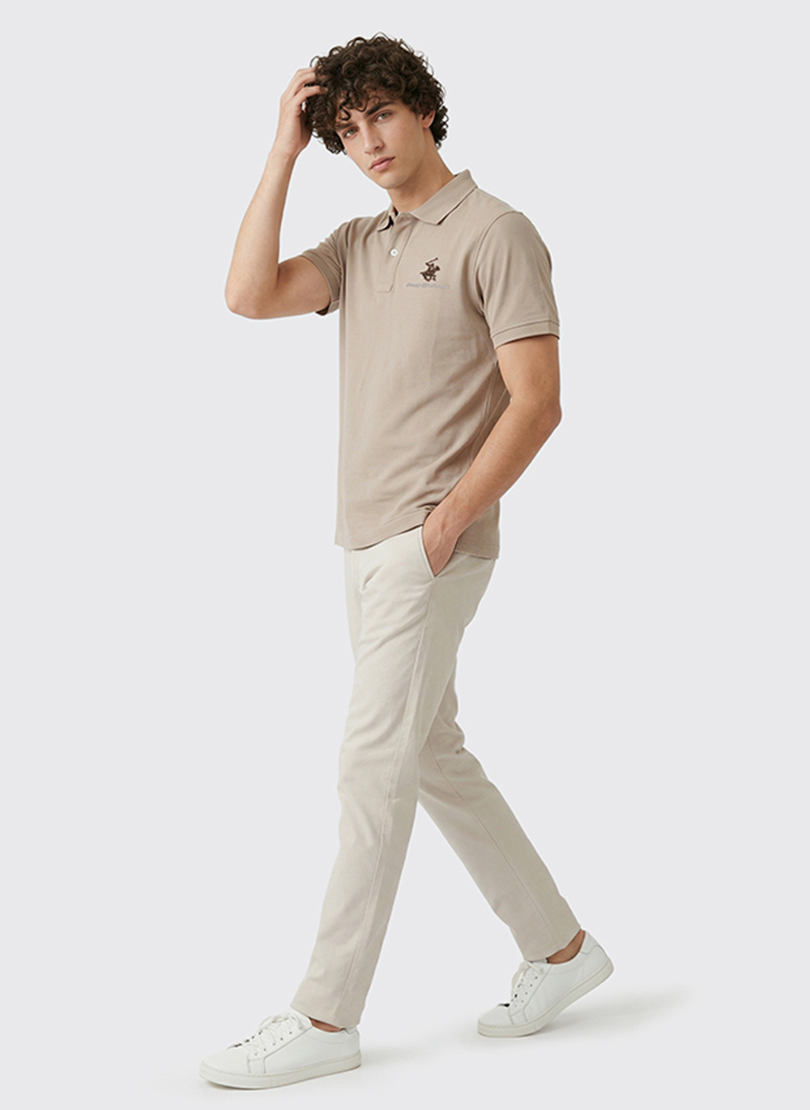 Logo Detail Core Pique Polo T-Shirt