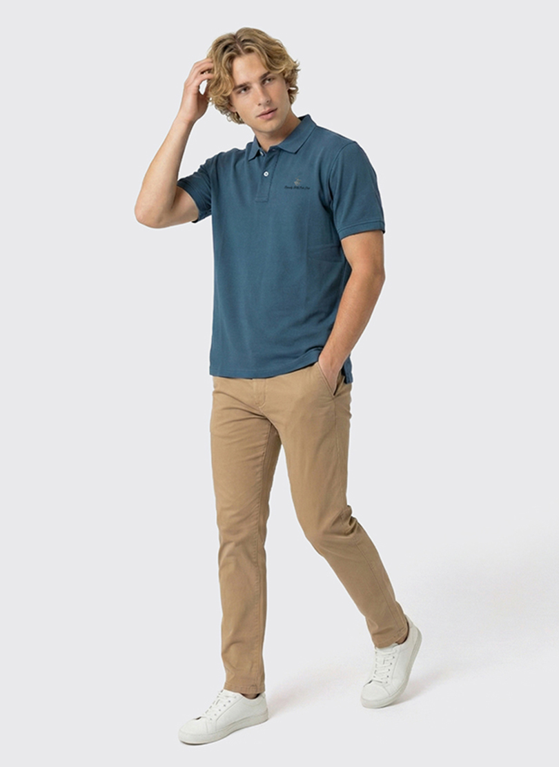 Logo Detail Core Pique Polo T-Shirt