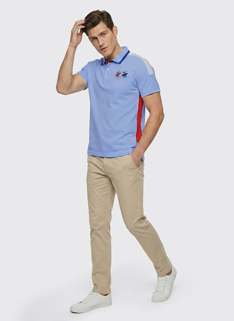 Striped Short Sleeves Polo T-Shirt