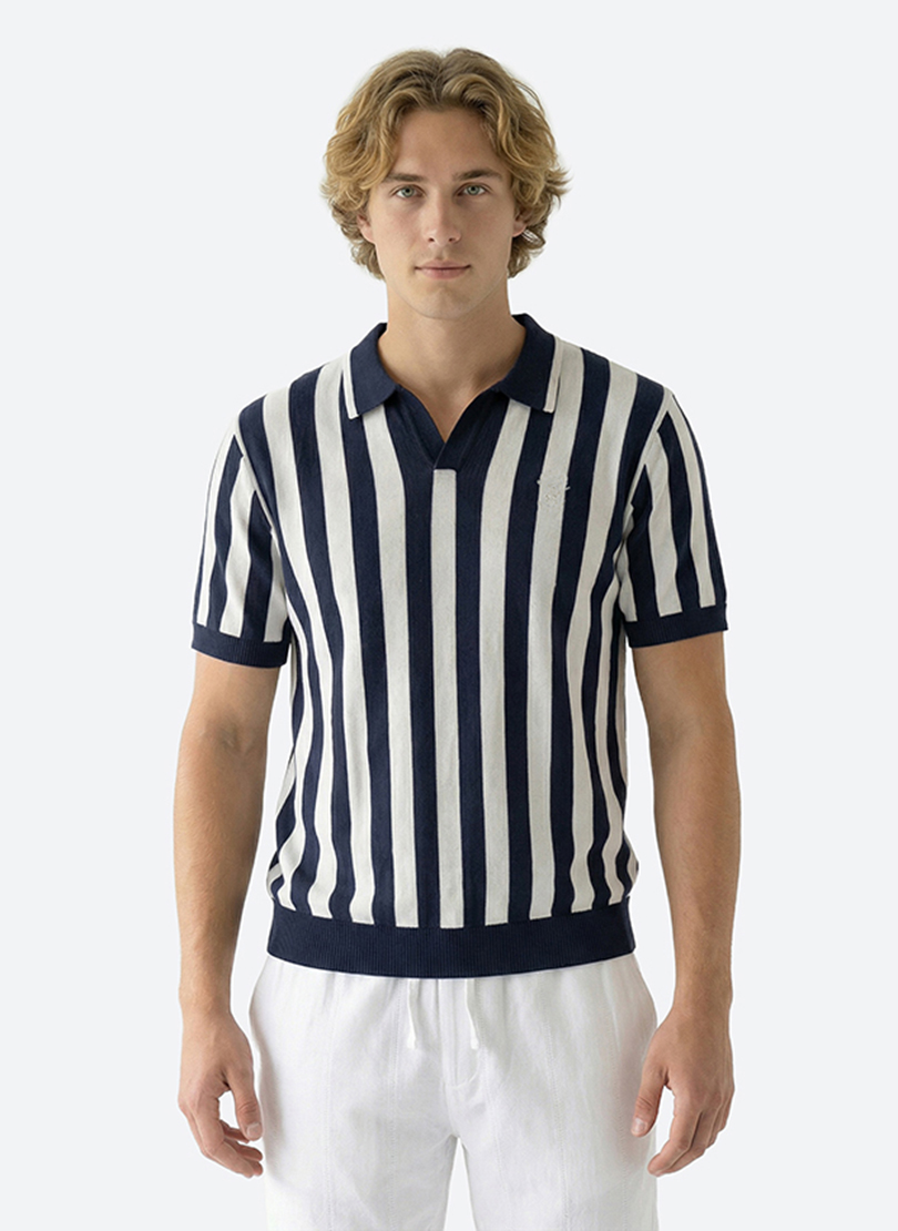 Striped Collared Sweater