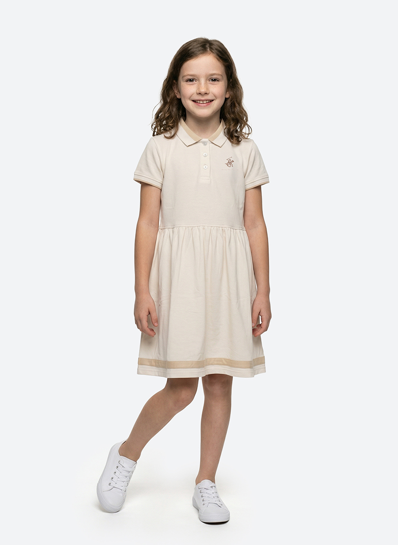 Logo Detail Short Sleeves Polo Dress