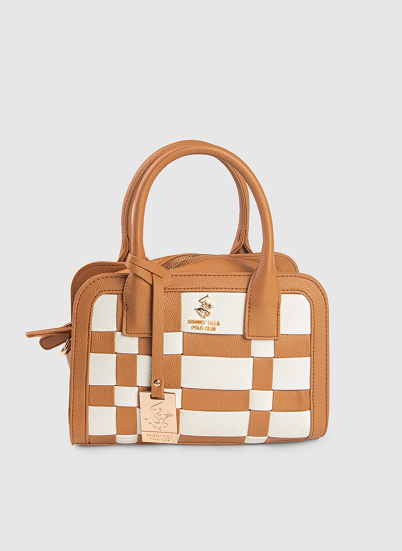 Basket Weave Satchel Bag