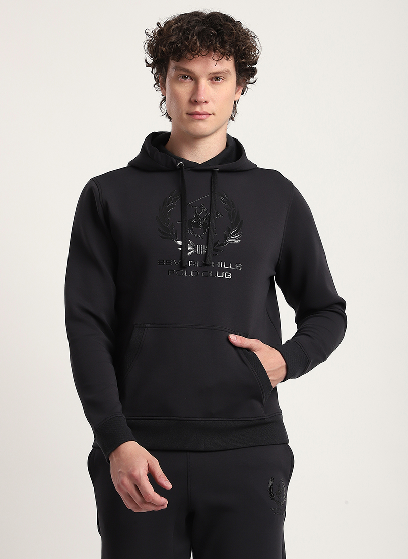 Logo Printed Long Sleeves Hoodie