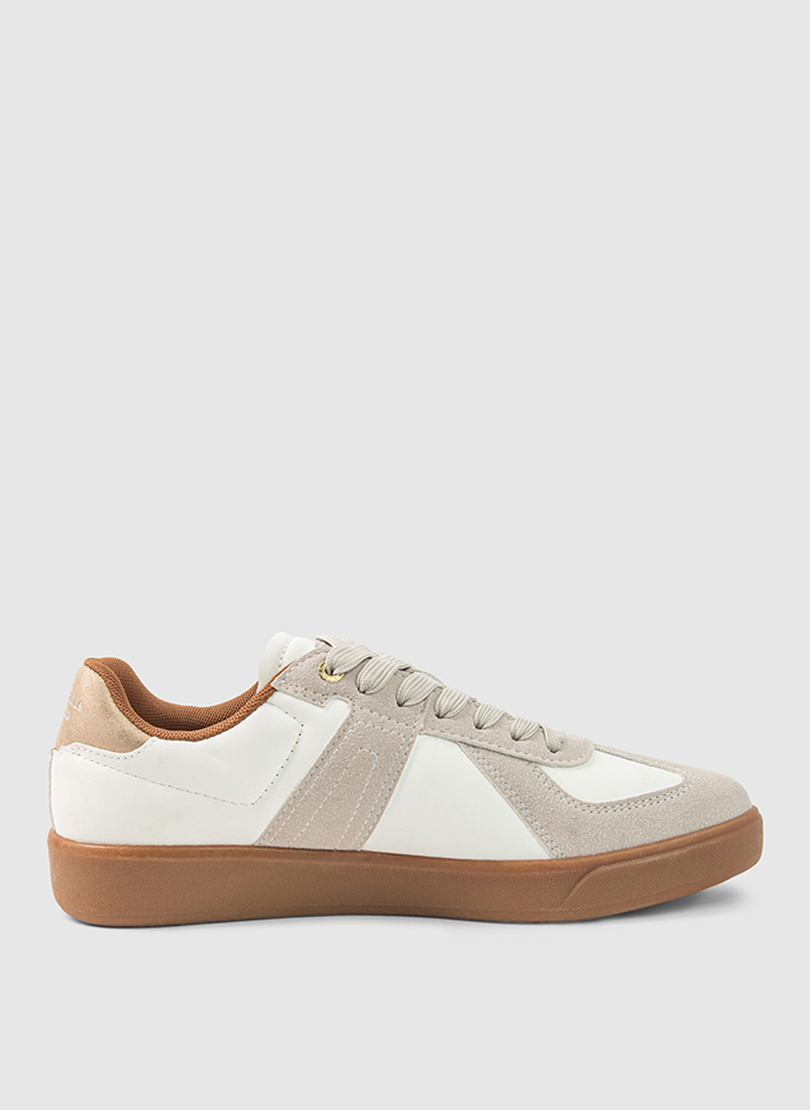 Color Block Lace-Up Sneakers