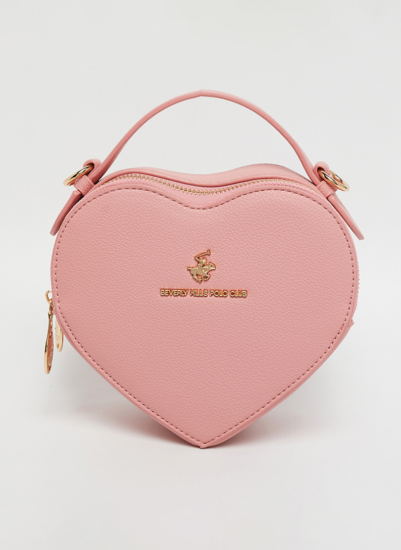 Logo Detail Heart Shape Handheld Bag