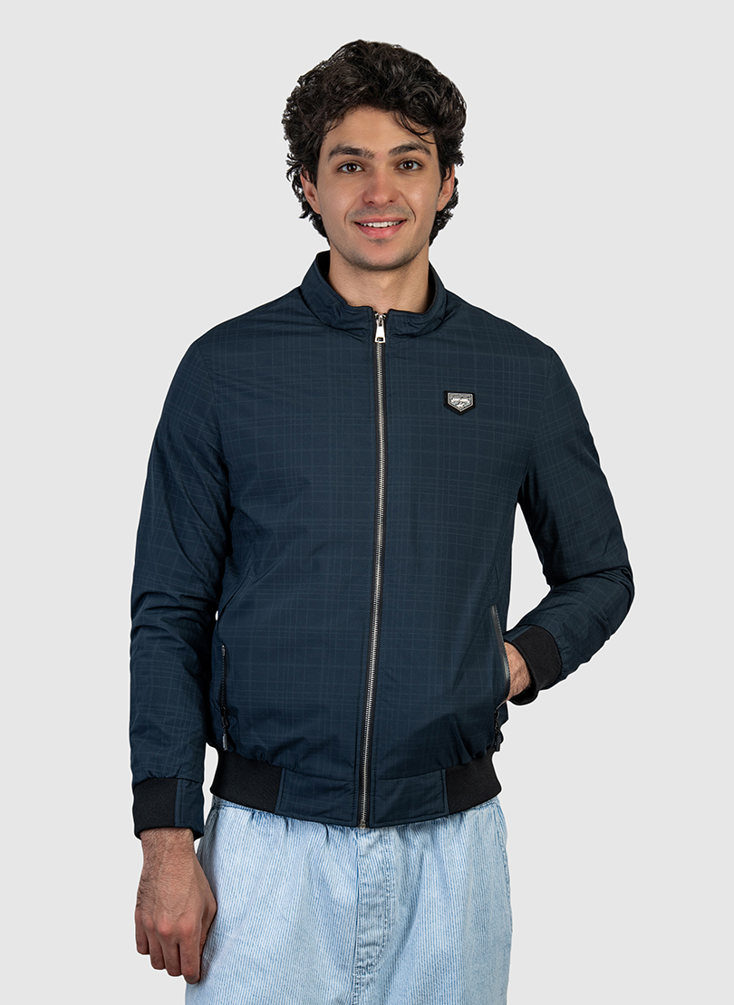 Logo Detail Zip-Through Woven Jacket