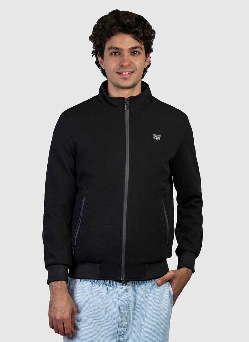 Logo Detail Zip-Through Woven Jacket