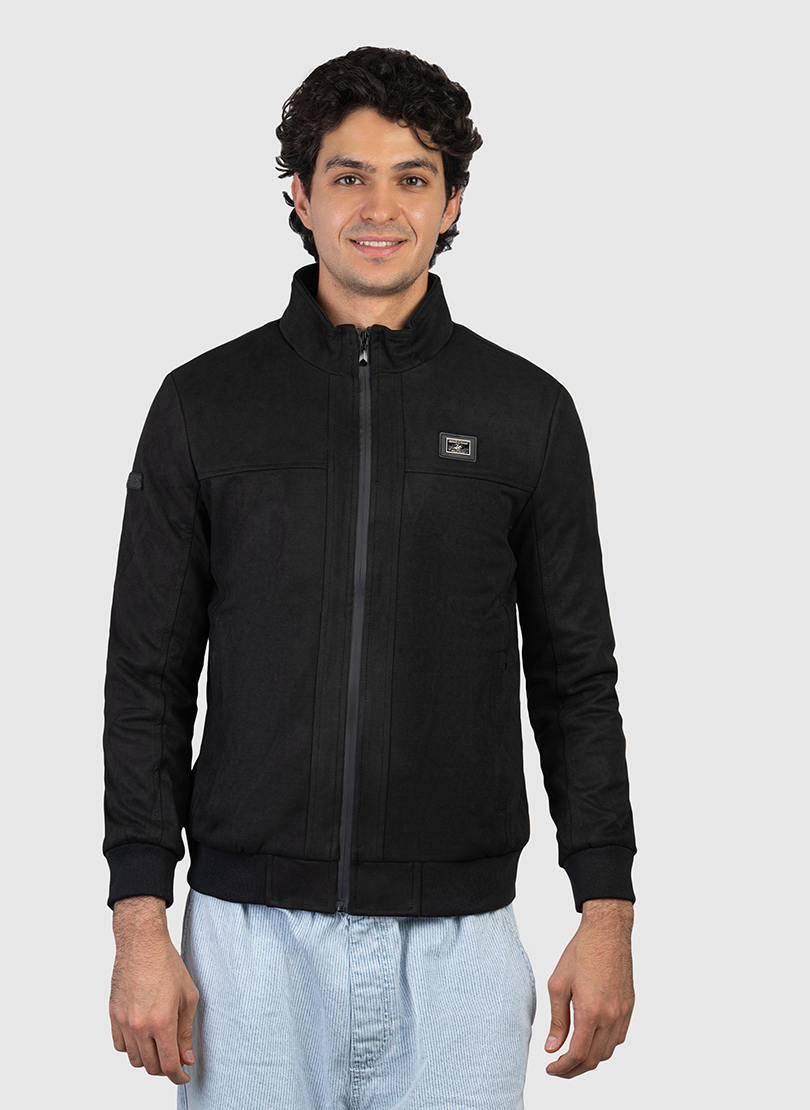 Logo Detail Zip-Through Woven Jacket