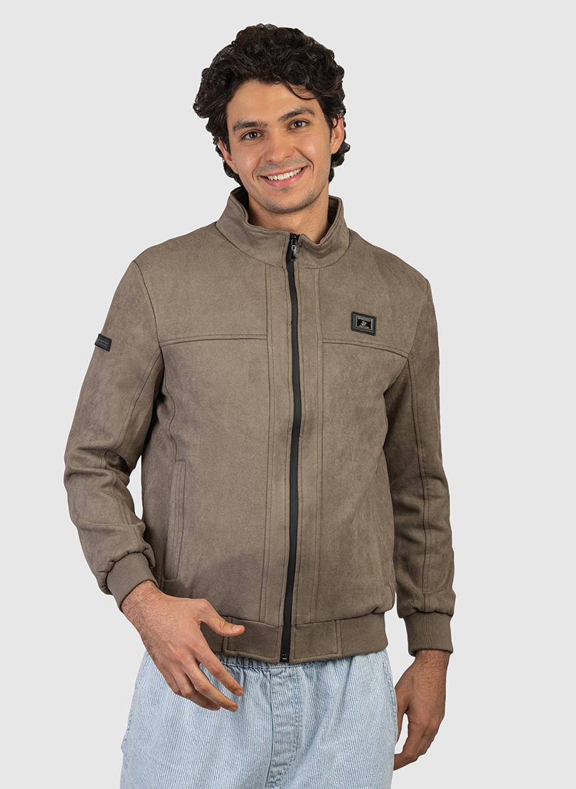 Logo Detail Zip-Through Woven Jacket