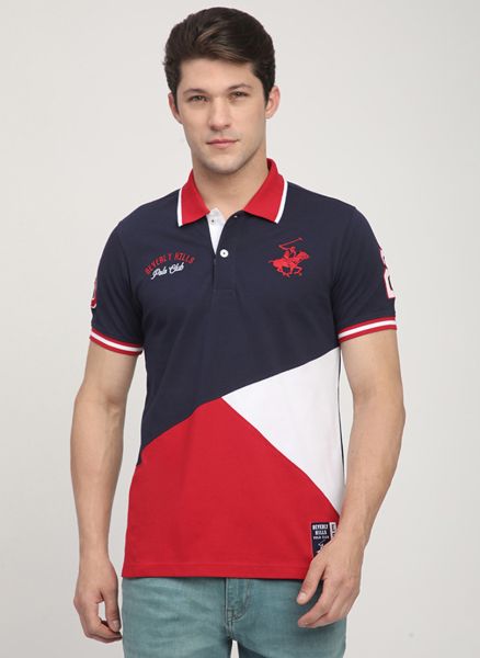 تيشيرت بولو بأكمام قصيرة وألوان متناسقة 