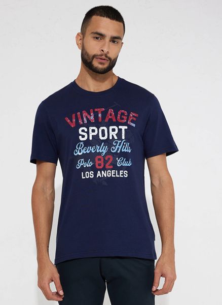 Printed Crew Neck Casual T-Shirt