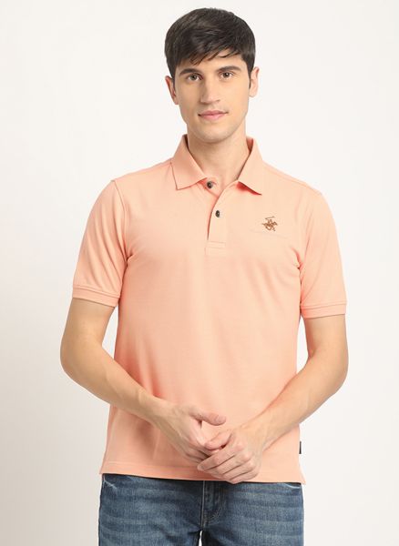 Logo Embroidered Pique Polo T-Shirt