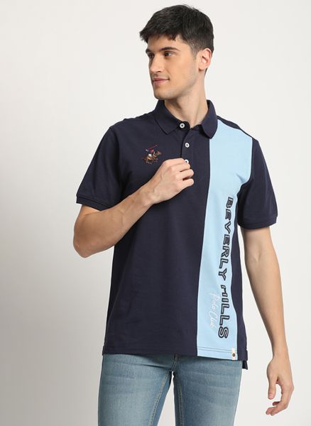 Color Block Logo Detail Polo T-Shirt