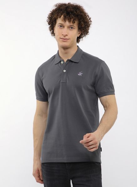 Logo Embroidered Short Sleeves Polo T-Shirt