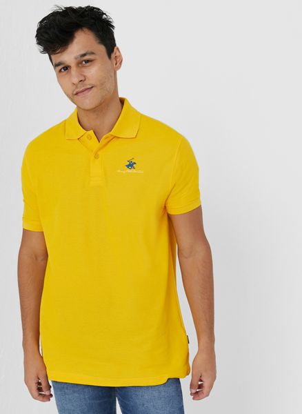 Short Sleeve Polo T shirt-yellow