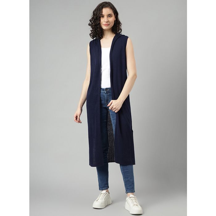 Beverly Hills Polo Club Knitted Sleeves Cardigan with Hoodie
